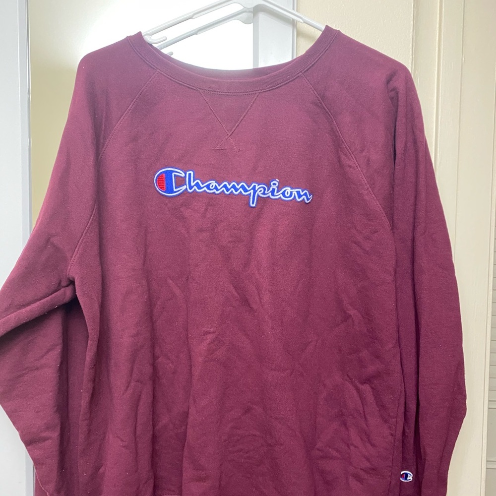 Burgundy champion crew neck
